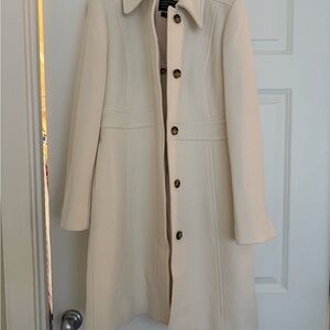 J. Crew Cream/Ivory Italian Wool Coat
